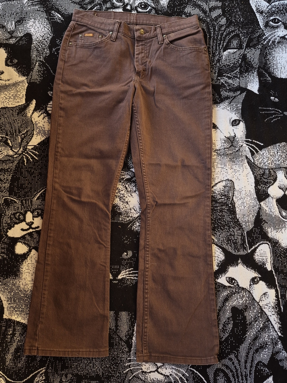 Brown Men's Straight-Leg Jeans
